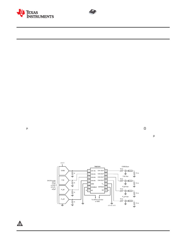 Texas-Instruments-THS7374IPWR C2652746 | PDF | Bandwidth (Signal ...