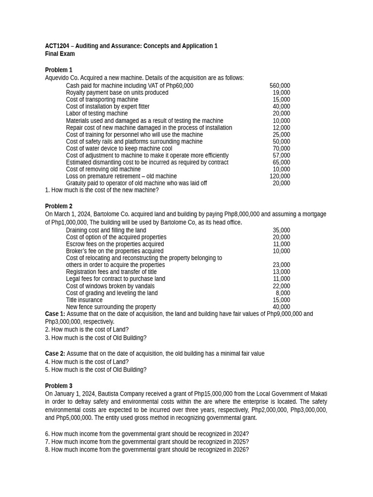 Asset Acquisition and Depreciation Analysis | PDF | Depreciation ...