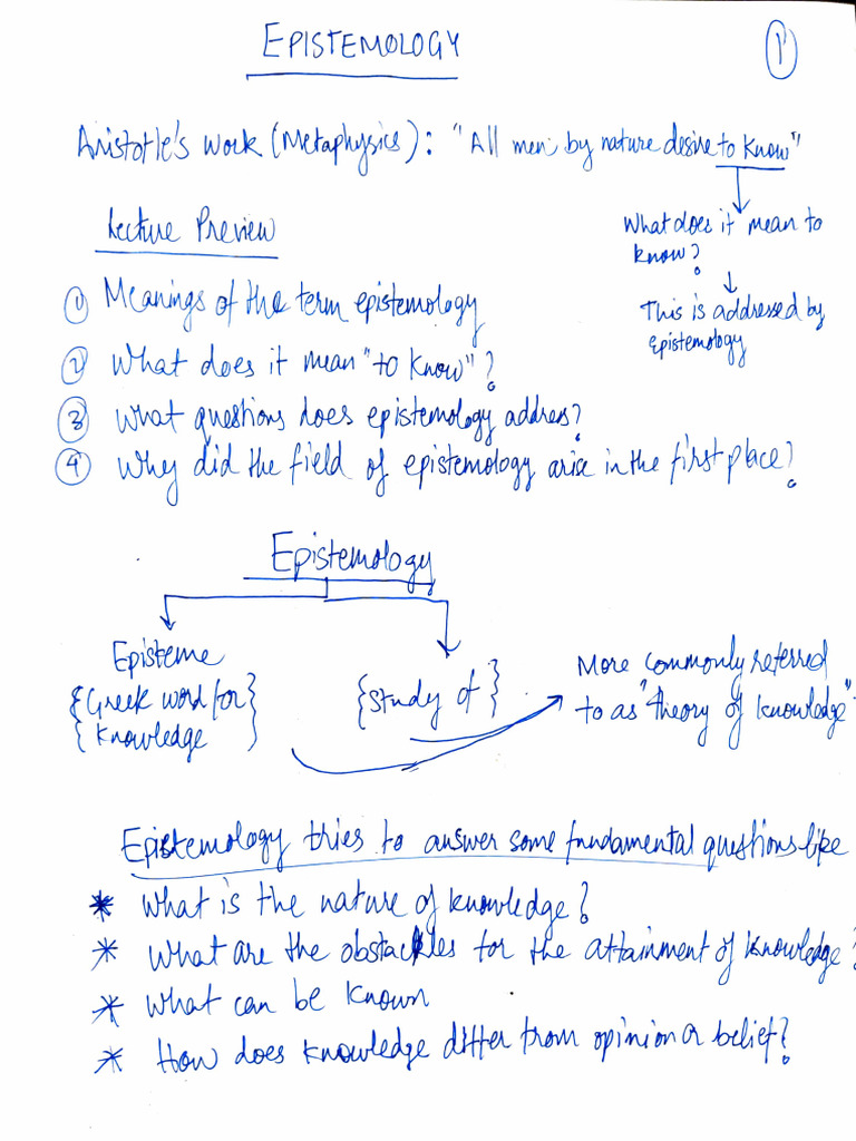 Epistemology (Lecture-4) | PDF