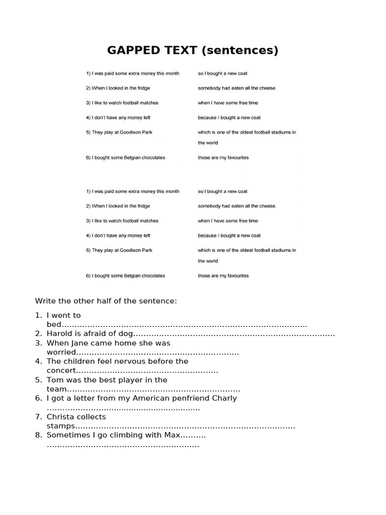 Gapped Text | PDF