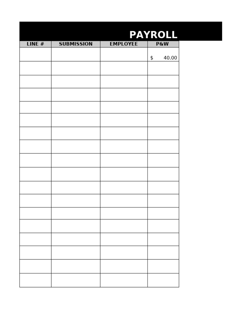 Payroll Log Summary and Totals | PDF