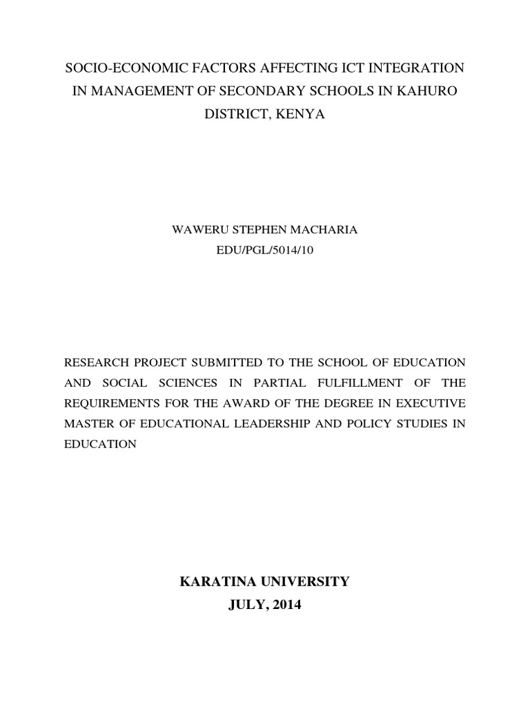 Socio Economic Factors Affecting ICT Int | PDF | Information And ...