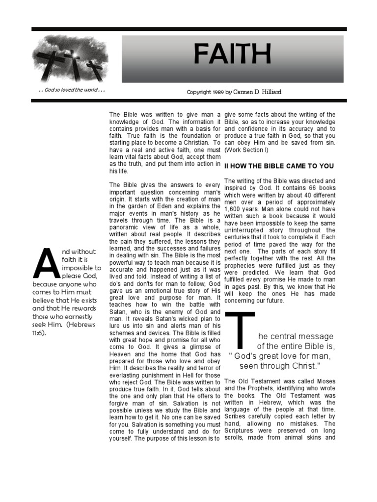 Course 1 Faith | PDF