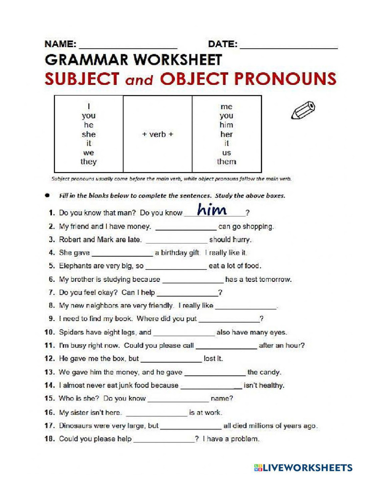 Sub and Object | PDF