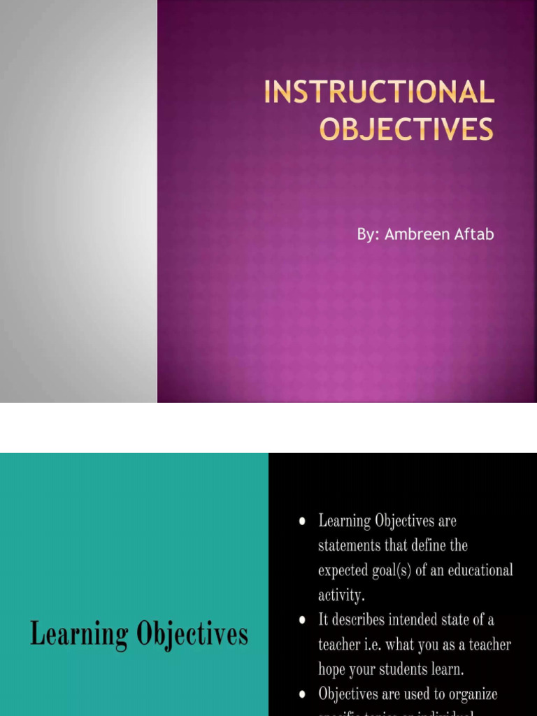 Lesson 3 Instructional Objectives | PDF