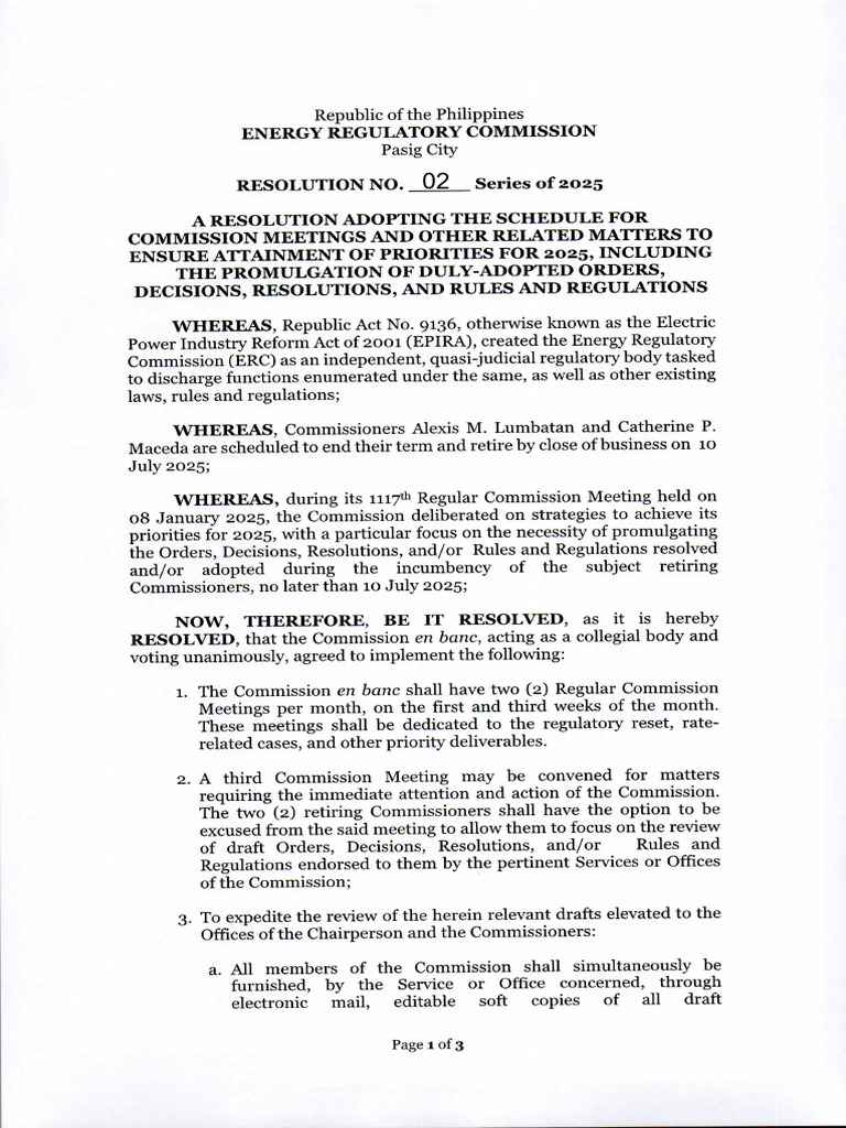Resolution No. 2, Series of 2025 08january2025 | PDF