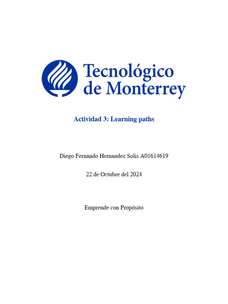 Actividad 3 - Learning Paths | PDF