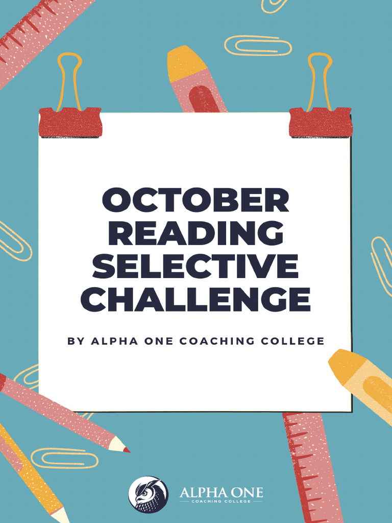 October Reading Selective Challenge 2024 Paper-2 | PDF | Mummy ...