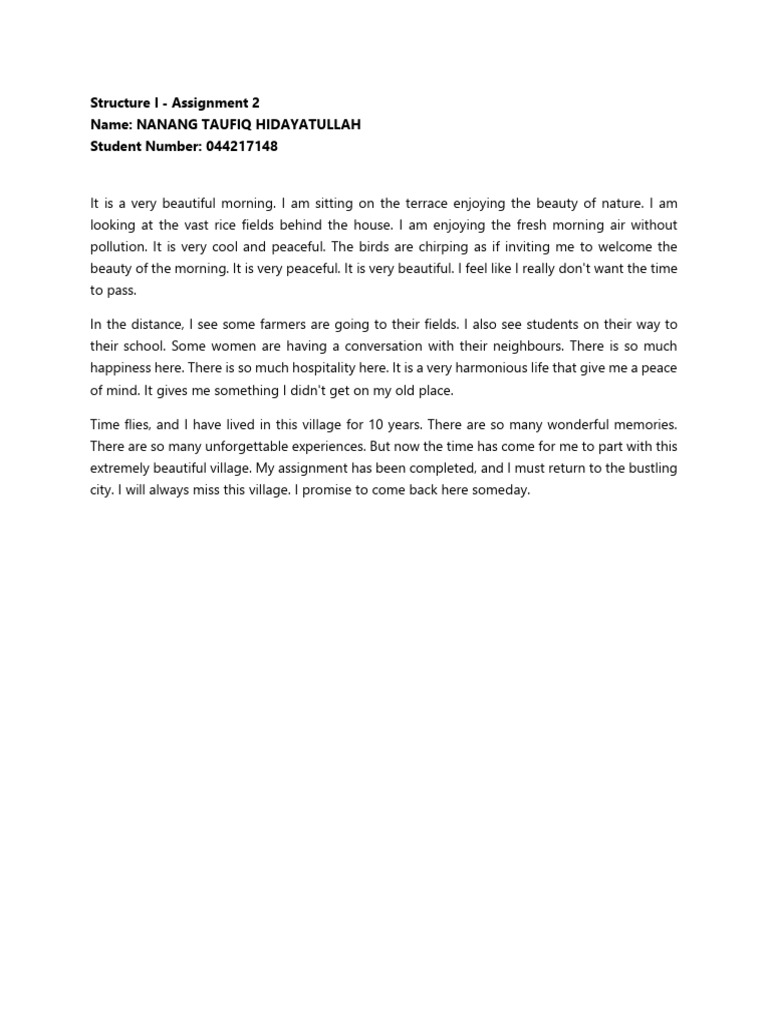 Nanang T - ASSIGNMENT 2 - Structure I | PDF