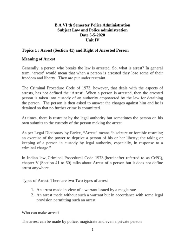 Understanding Arrest Rights in India | PDF | Arrest | Bail