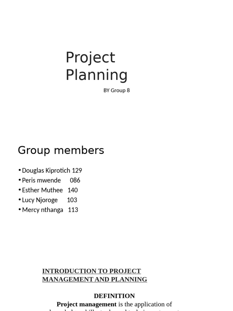 Project Planning and MGT | PDF | Project Management | Goal