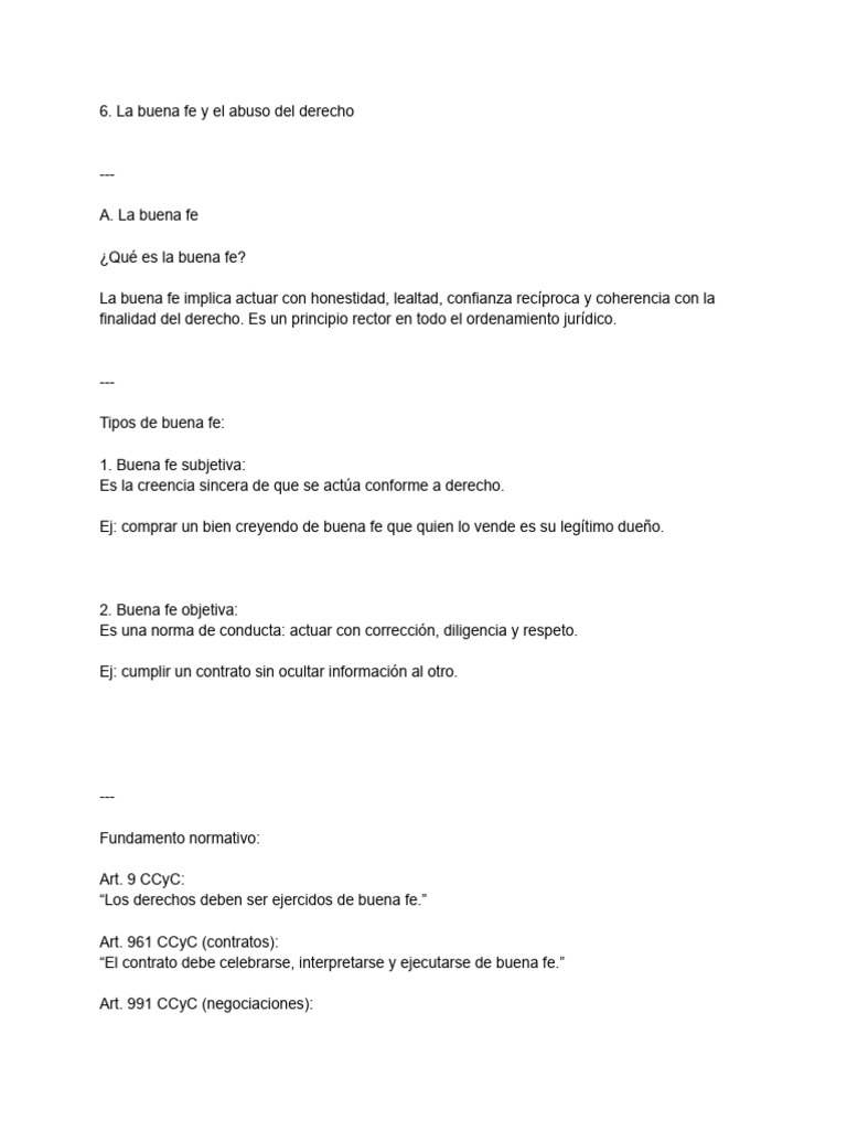 Bolilla 2 Buena fe y abusos del derecho | PDF | Justicia | Crimen y ...