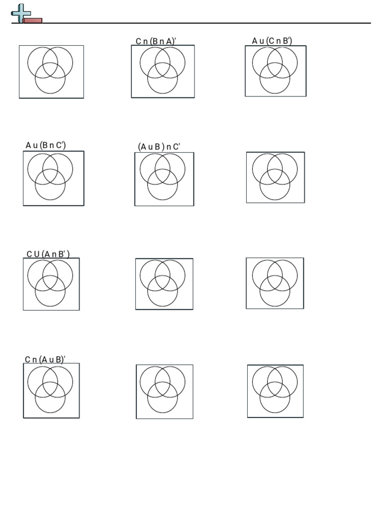 Venn Diagram Shading Worksheet | PDF | Infographics | Conceptual Model