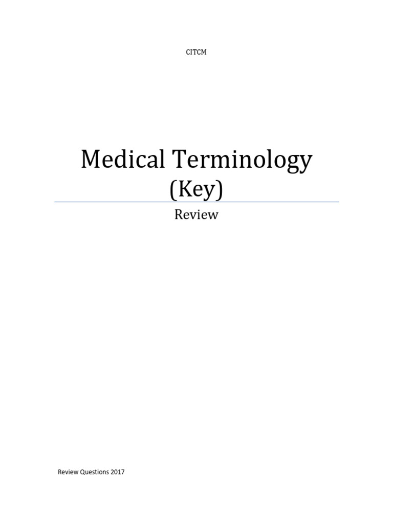 Medical Terminology Review Guide | PDF | Clinical Medicine | Diseases ...