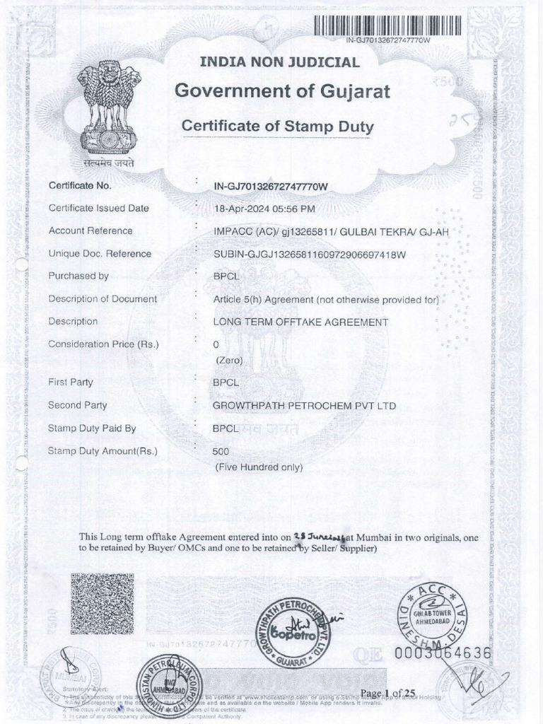 Long Term Offtake Agreement for Ethanol | PDF | Indemnity | Taxes