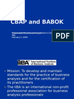CBAP and BABOK Overview for IIBA Chapter