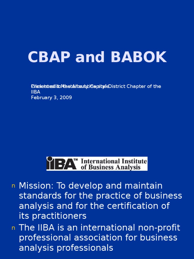 CBAP PDF Demo