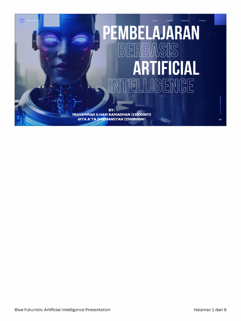 Blue Futuristic Artificial Intelligence Presentation | PDF