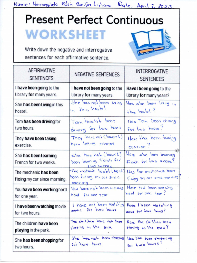 Week 8 Present Perfect and Present Continuous | PDF