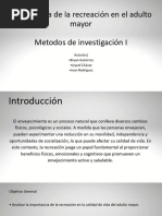 Proyecto Recreativo para Adultos Mayores | PDF | Vejez | Adultos