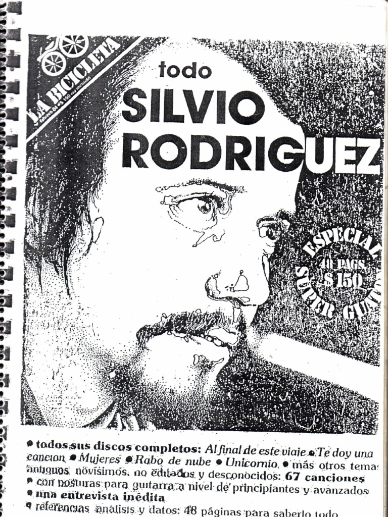Silvio Rodriguez Cancionero Escaneado Revista La Bicicleta 1984