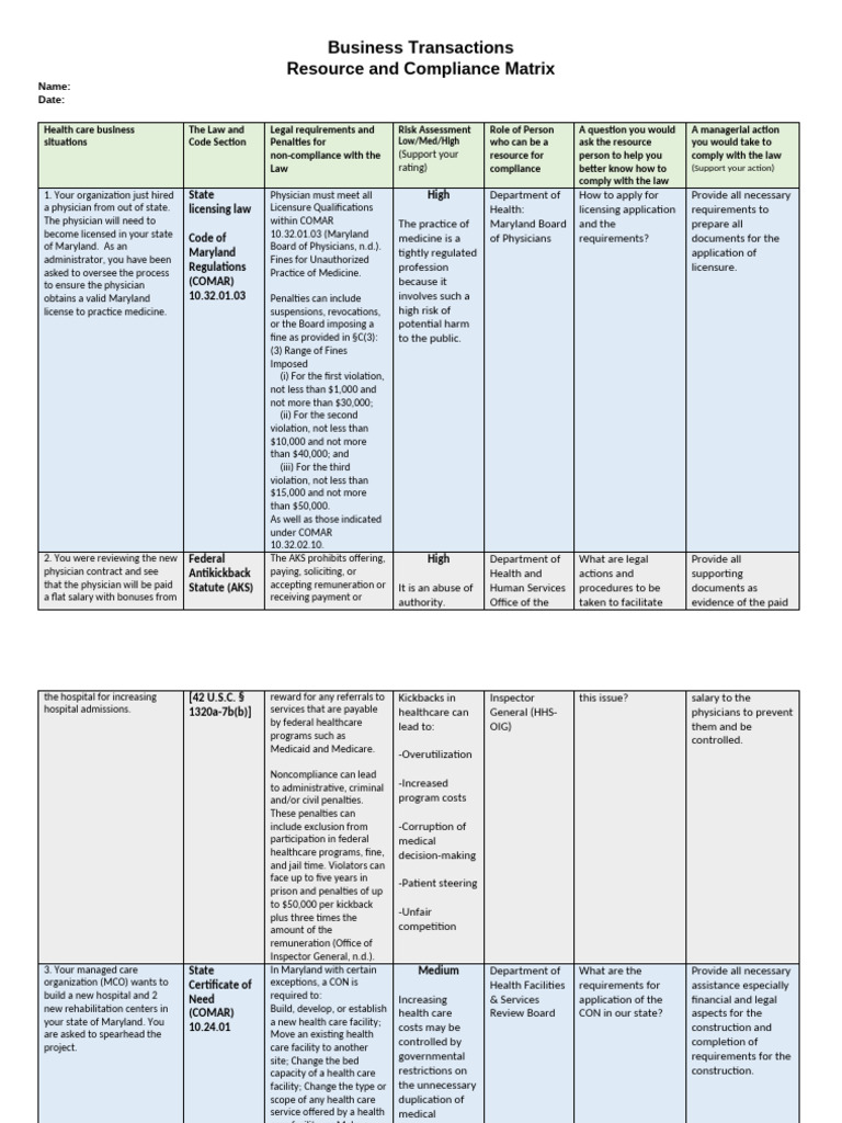 6202e6f750cb6 Hcad 650 Business Transactions Resource and Compliance ...