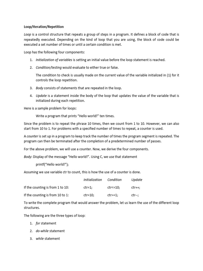 Understanding Loops in C Programming | PDF | Control Flow | C++