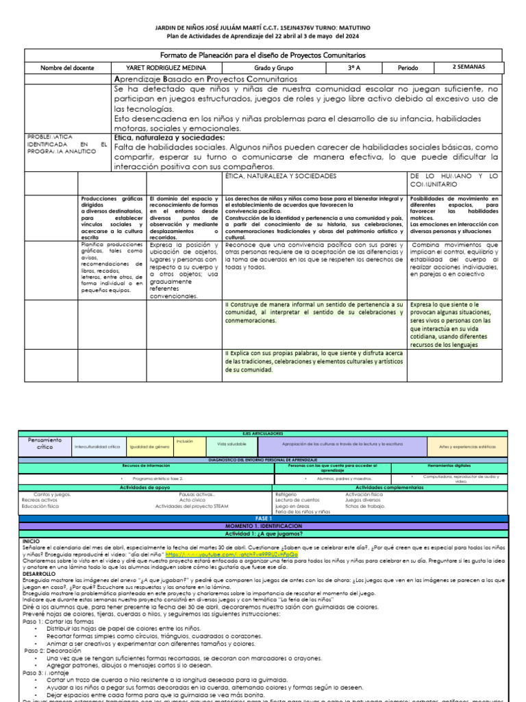 A B P C: Formato de Planeación para El Diseño de Proyectos Comunitarios ...