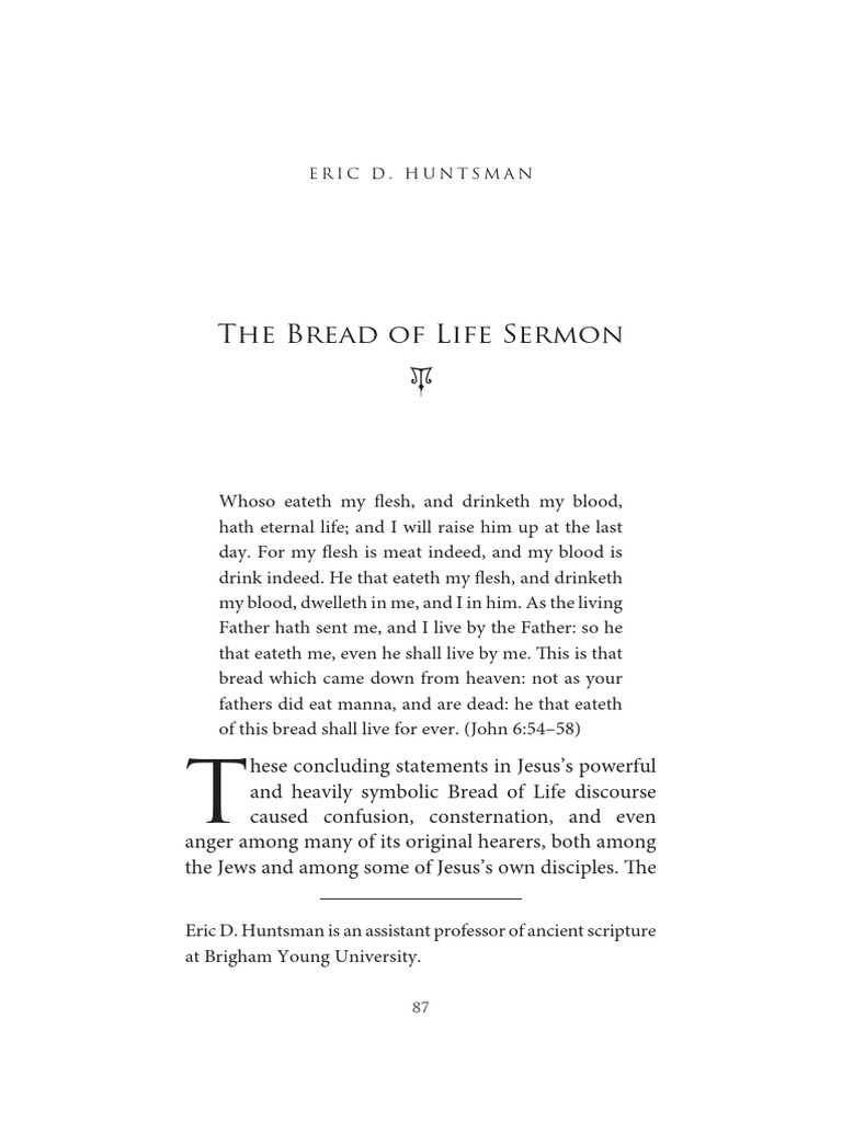 Understanding the Bread of Life Sermon | PDF | Gospel Of John | Jesus