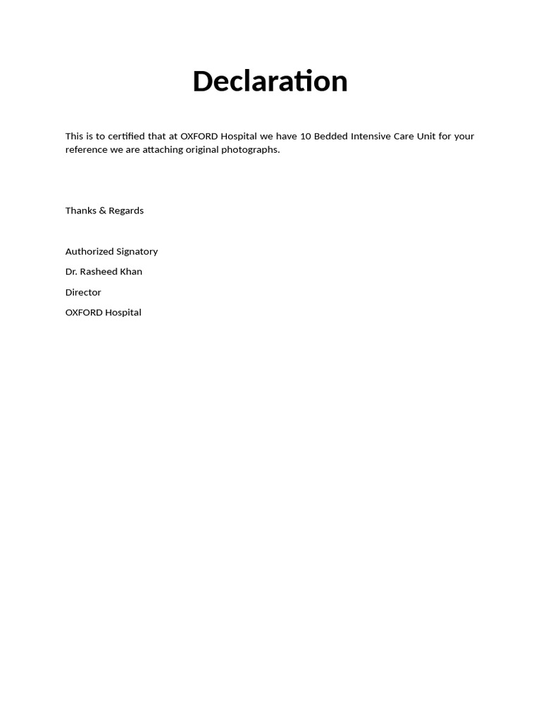 Declaration Icu | PDF