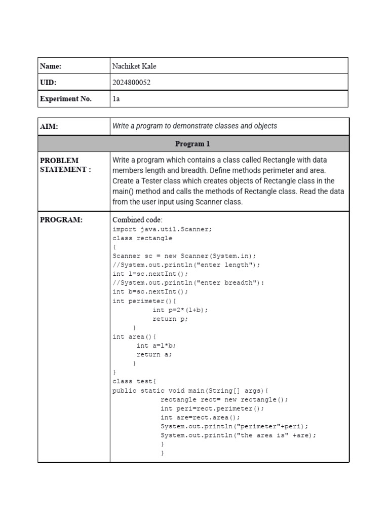 Java Programs: Rectangle & Mersenne Primes | PDF | Area | Computer ...
