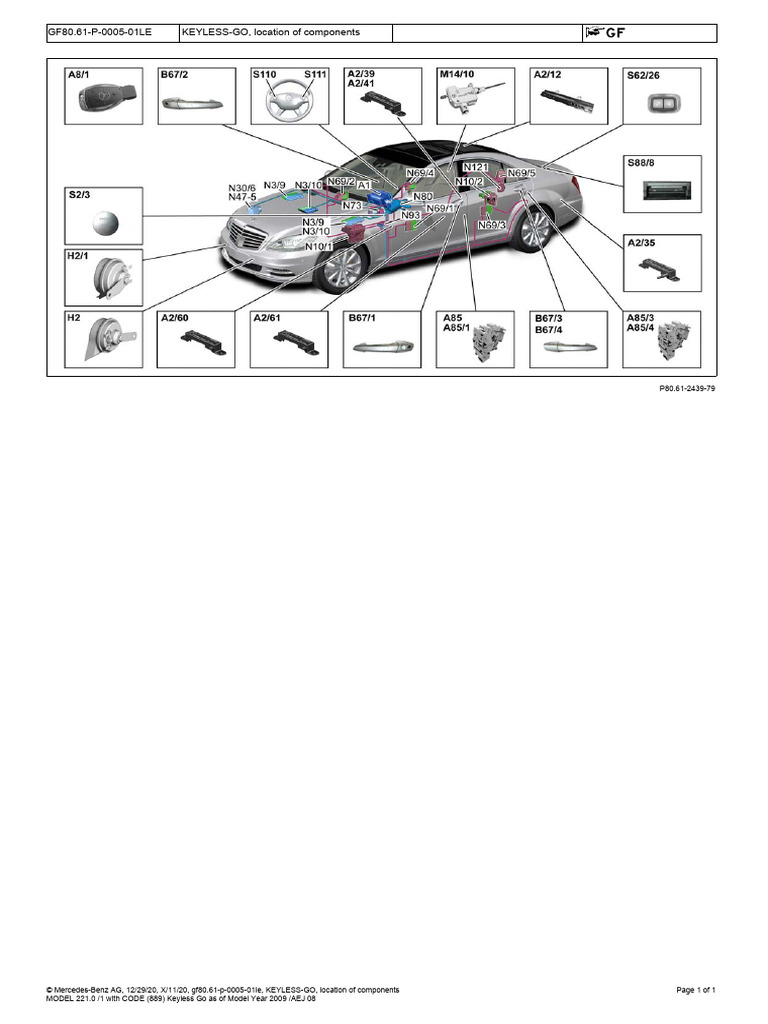 09 KEYLESS-GO, Location of Components | PDF | Vehicle Industry | Car ...