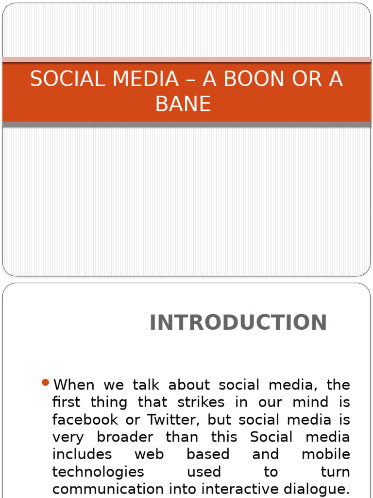 Social Media Boon or Bane 1 | PDF