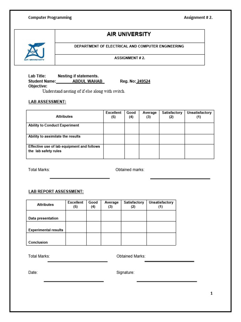 CP Assignment # 2 Report | PDF | Integer (Computer Science) | Control Flow