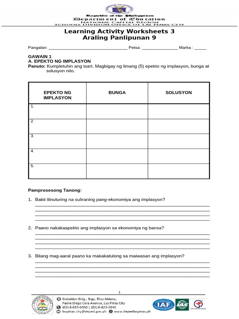 Ap 9 Q3 Law 3 4 | PDF