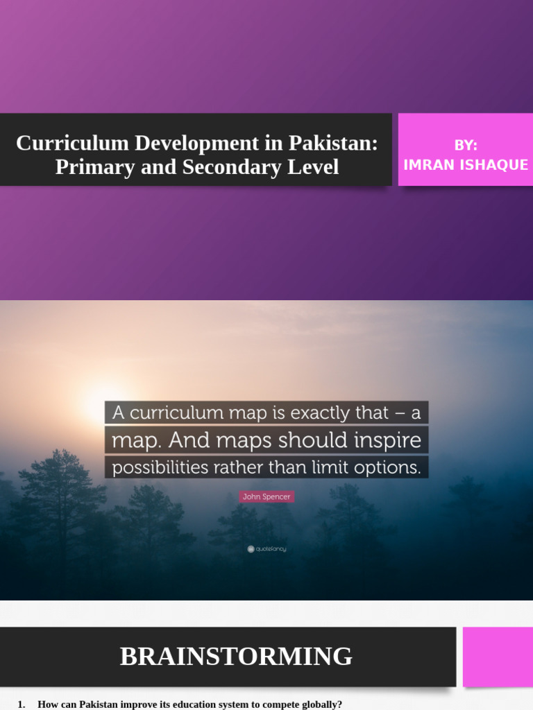 1 Curriculum Development in Pakistan | PDF | Educational Assessment ...