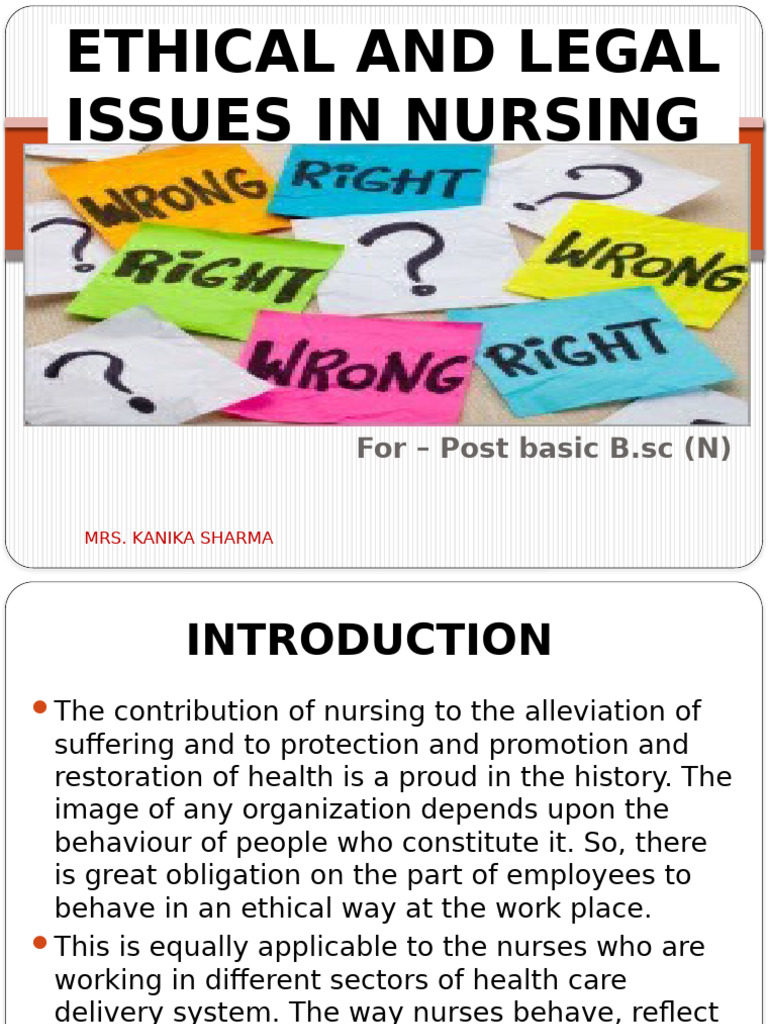 Ethical and Legal Issues in Nursing | PDF | Nursing | Tort