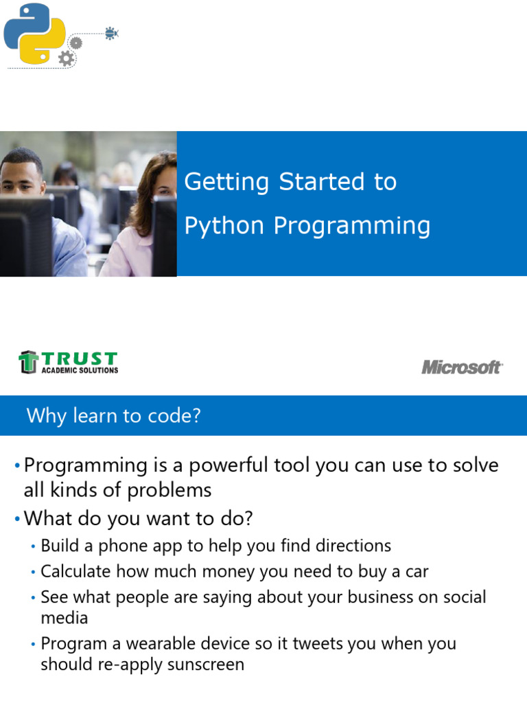 First Steps in Python Coding | PDF | Python (Programming Language ...