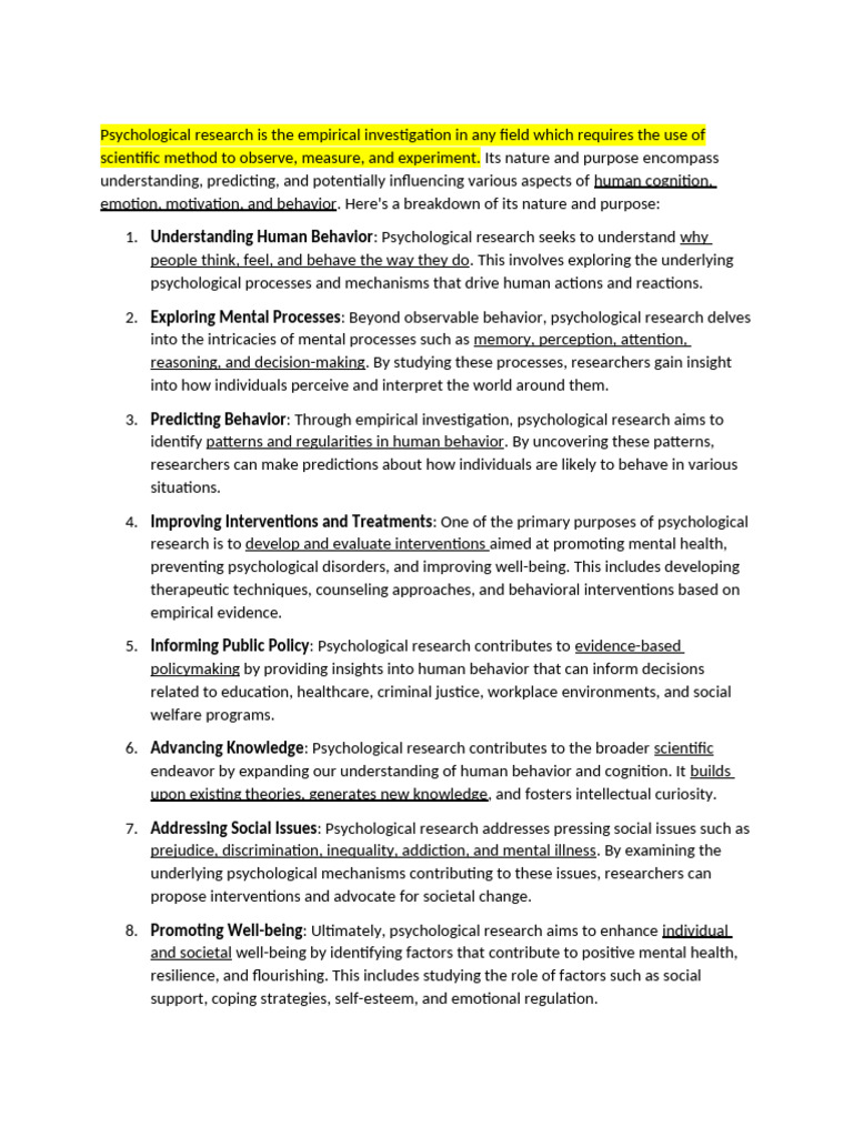 Understanding Psychological Research | PDF | Psychology | Mental Health