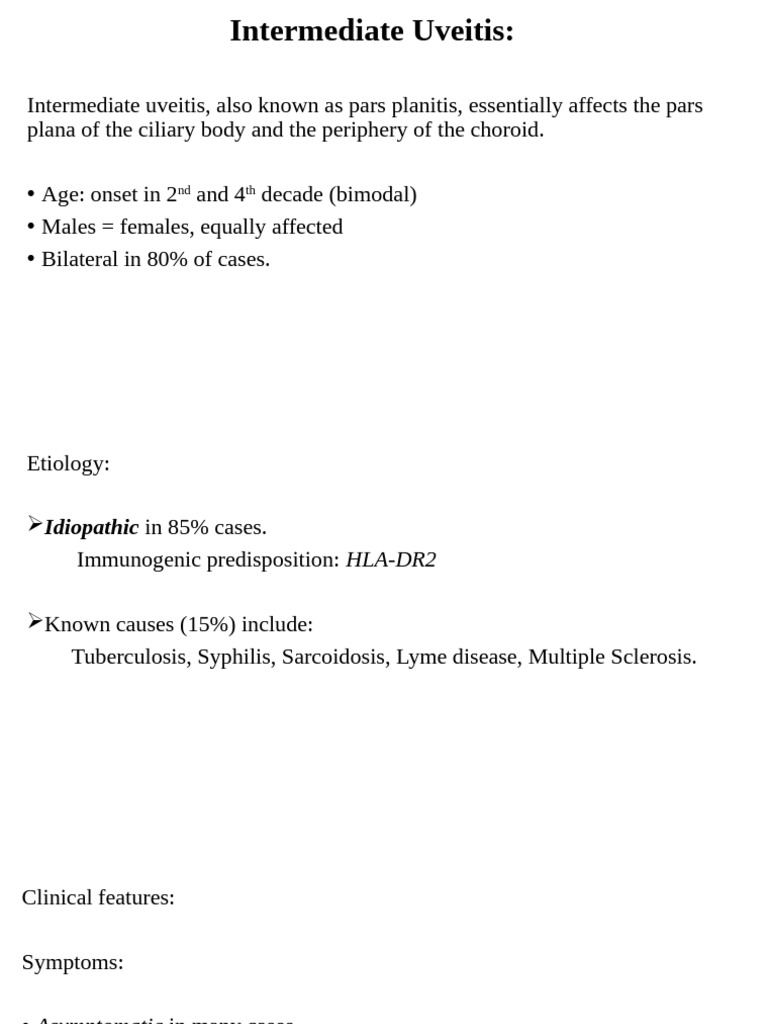 Uveitis | PDF | Medical Specialties | Diseases And Disorders