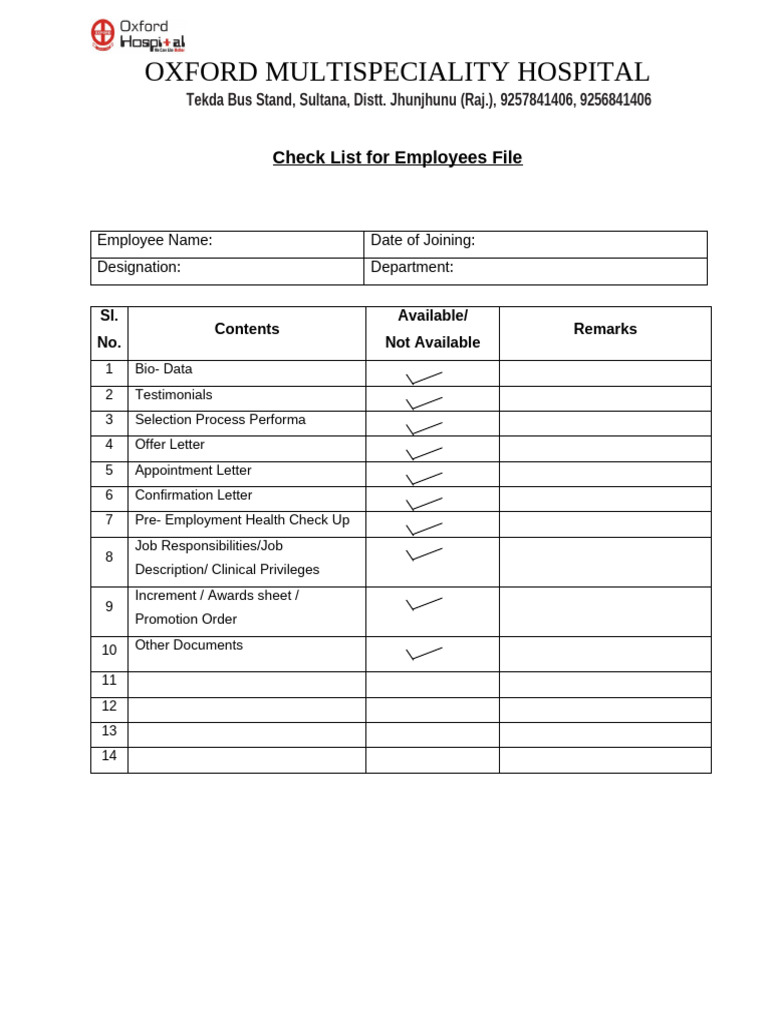 1.check List For Files | PDF