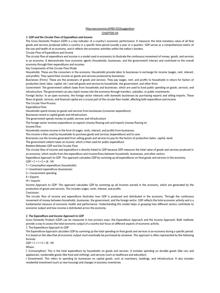 Understanding GDP and Circular Flow | PDF | Cost Of Living | Gross ...