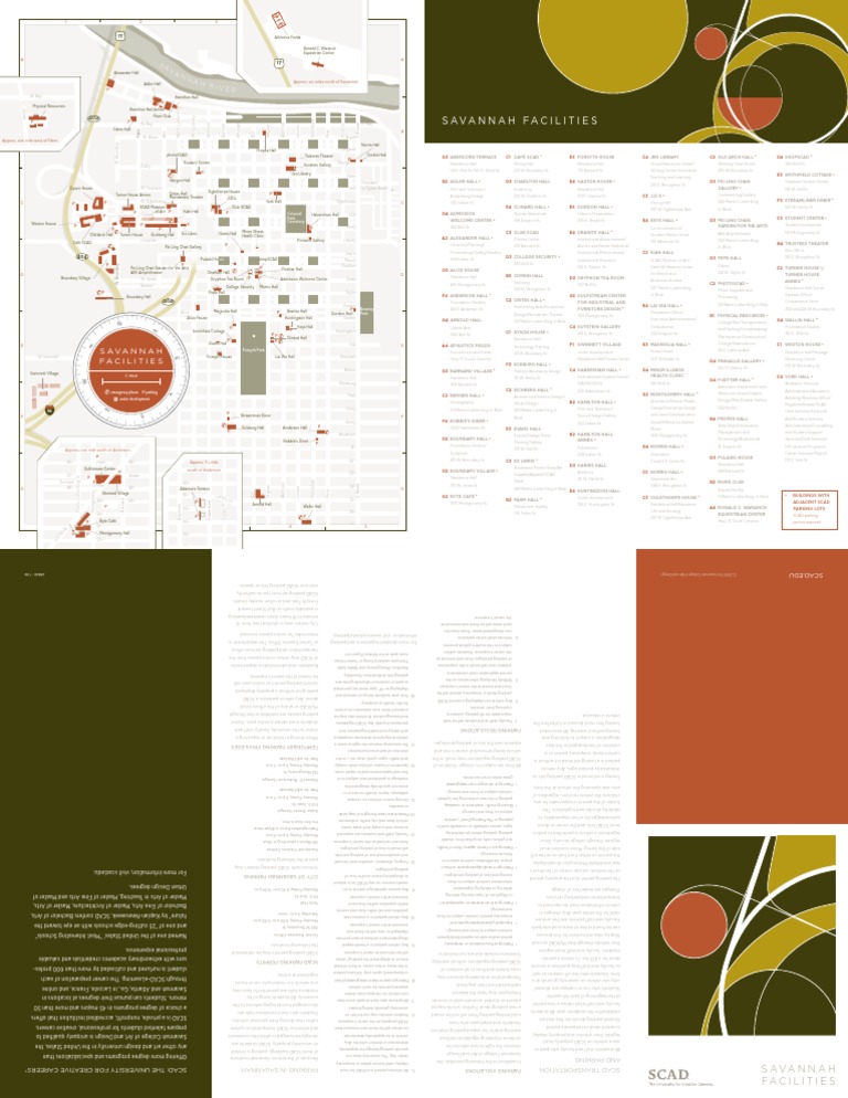 SCAD Savannah Campus Building Map | PDF | Traffic | Land Transport