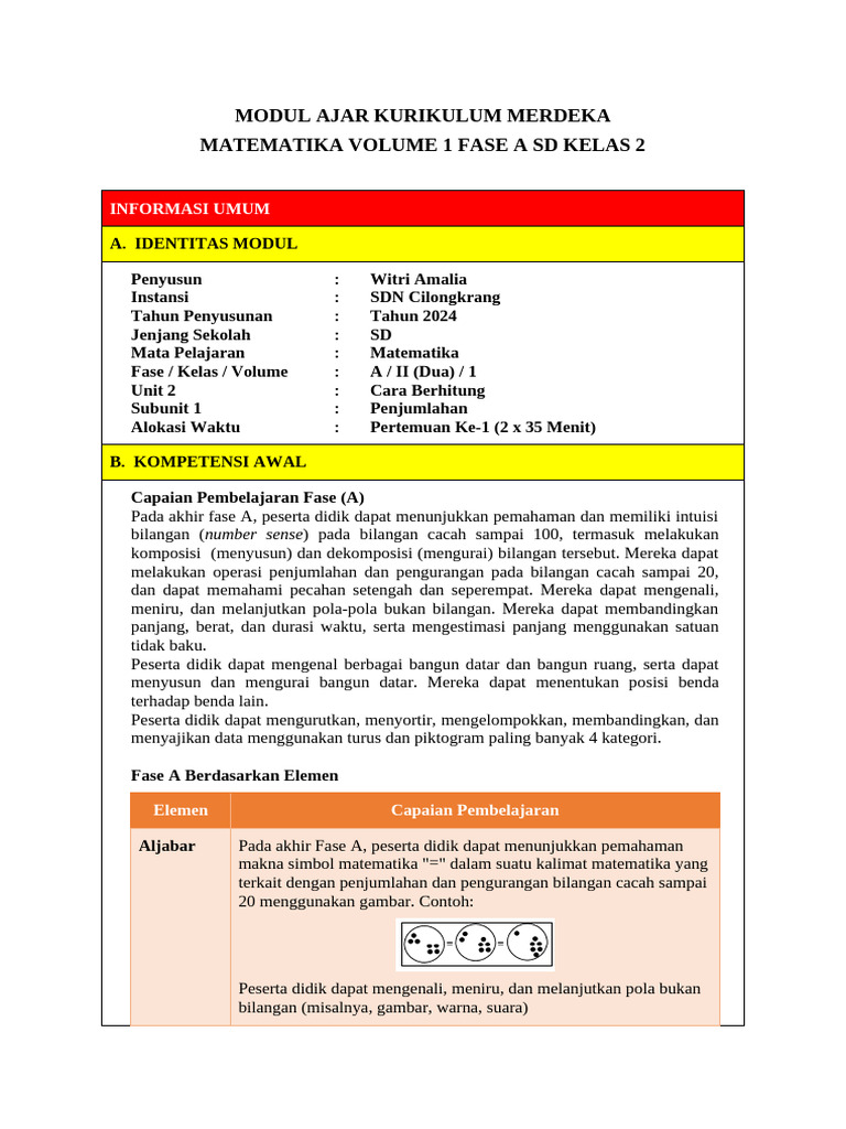 Modul Ajar Kurikulum Merdeka | PDF