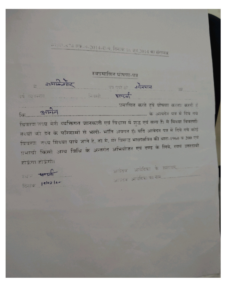 Declaration Letter | PDF