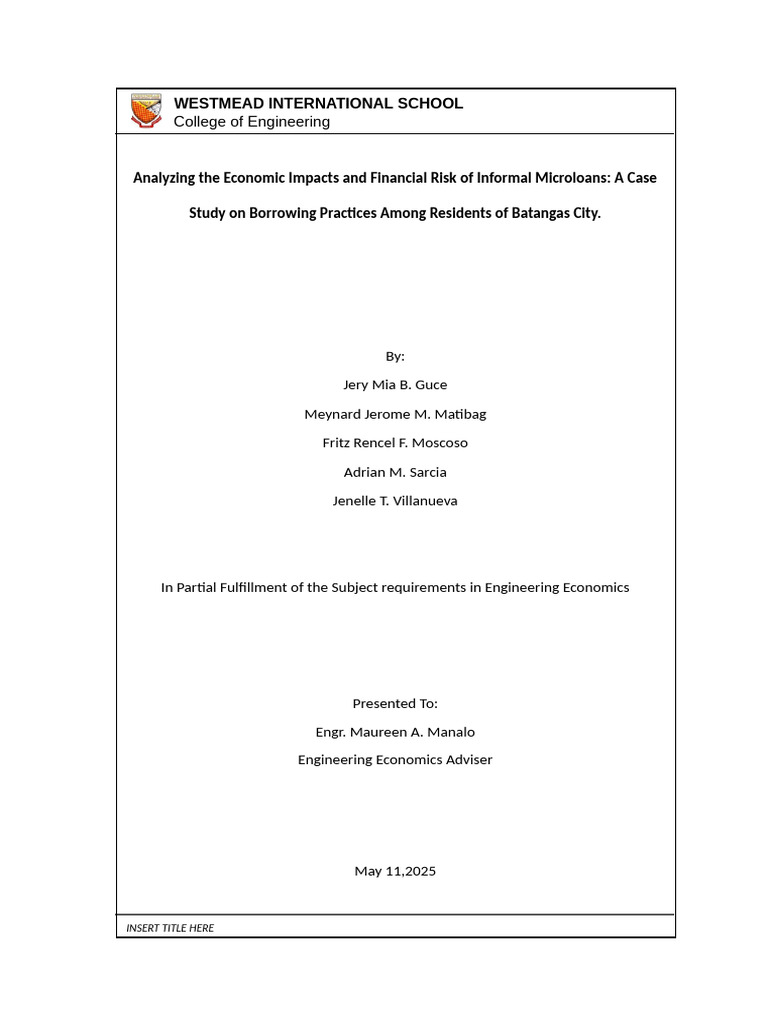 Group 9 Final Paper | PDF | Microfinance | Loans