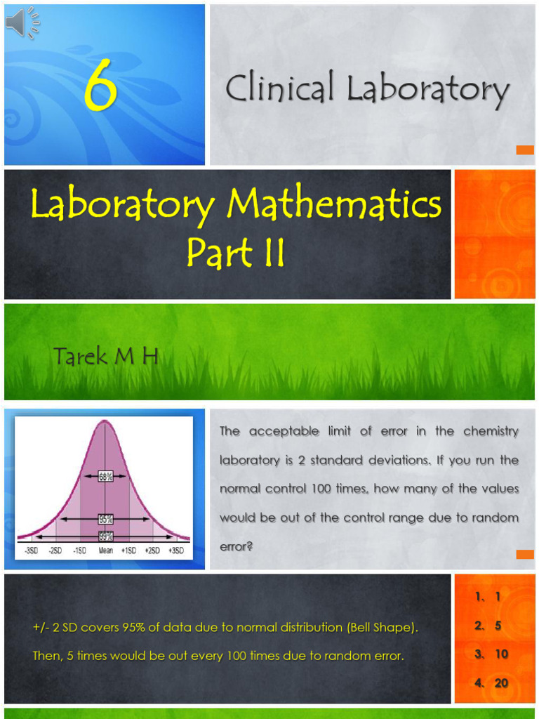 Clinical Laboratory Mathematics Overview | PDF | Standard Deviation