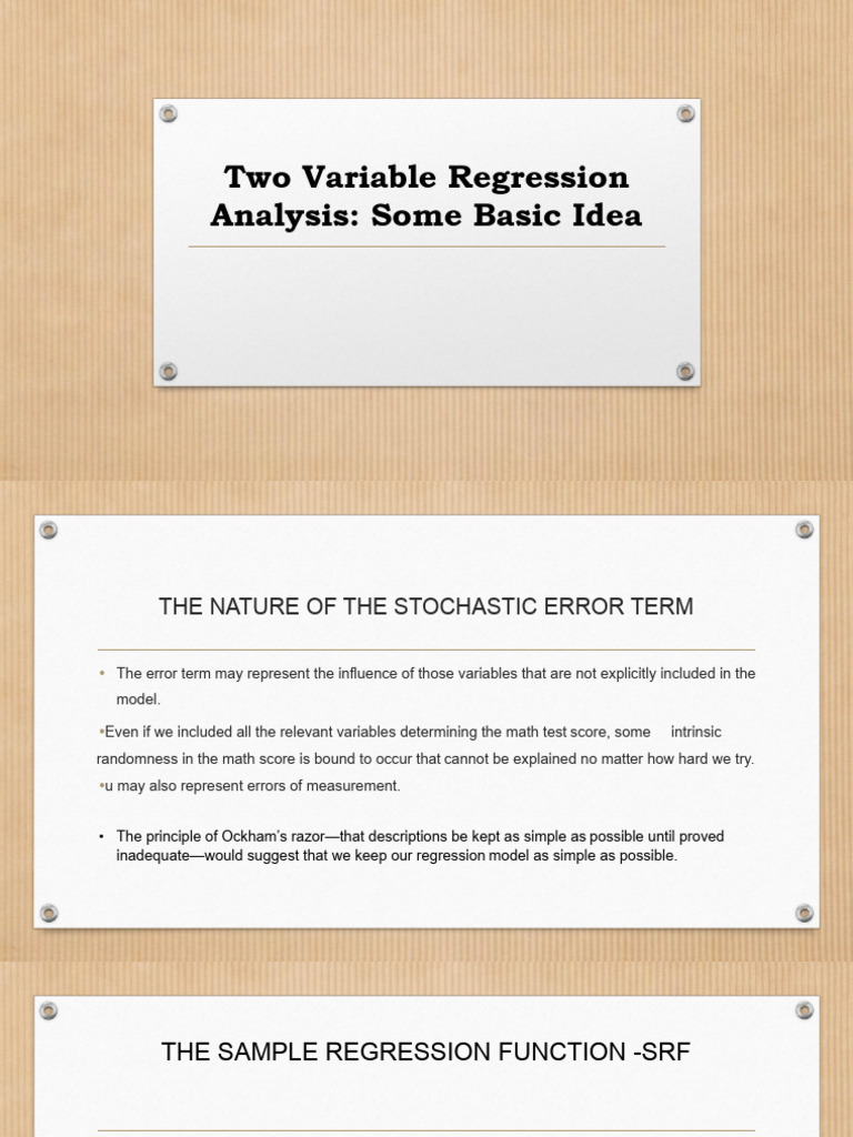 Understanding Two Variable Regression Analysis | PDF | Regression ...