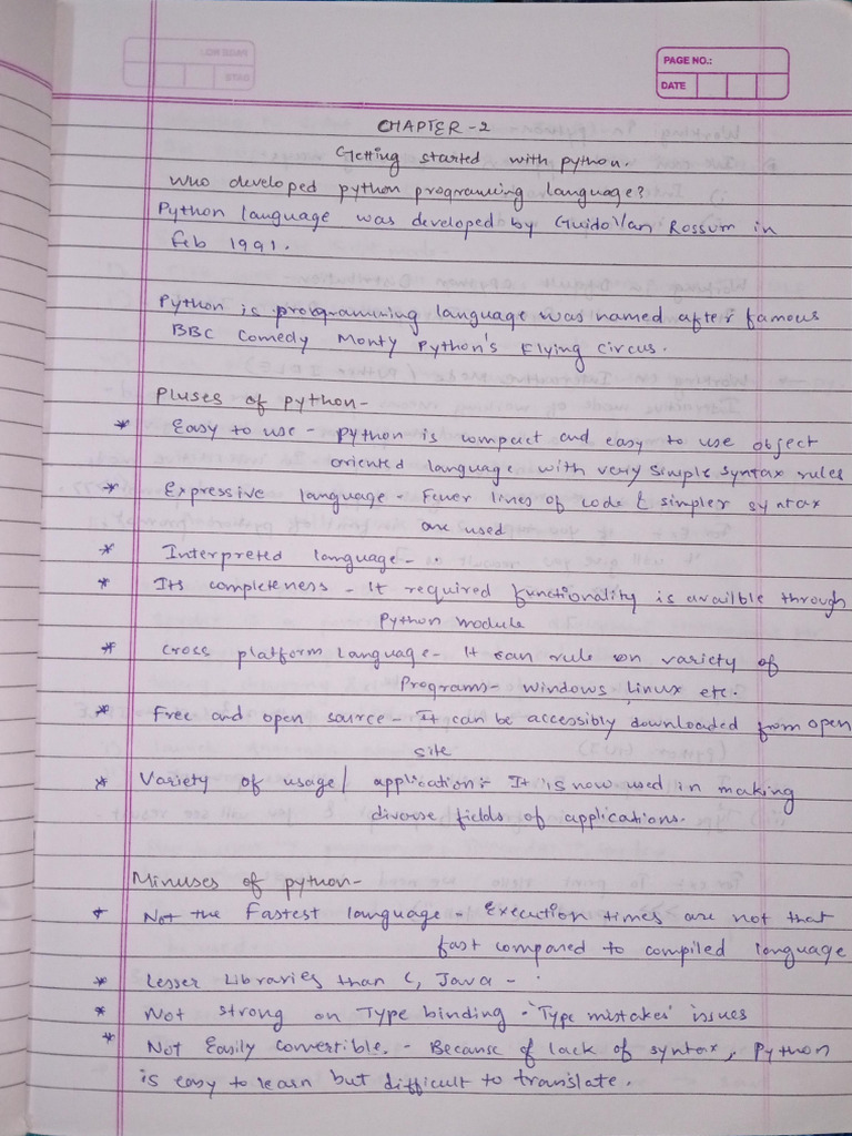 Python Notes 11th | PDF