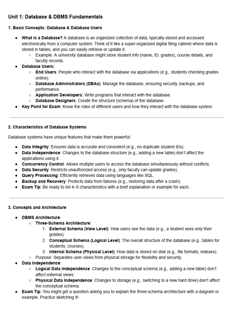 Database Fundamentals and DBMS Overview | PDF | Database Index | Databases